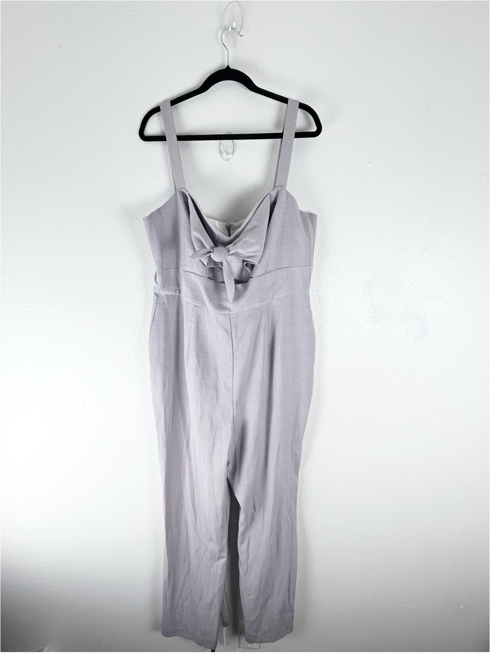 WAYF Roxy Glen Plaid Front Cutout Pockets Wide Leg Jumpsuit Size 1X Boho Casual